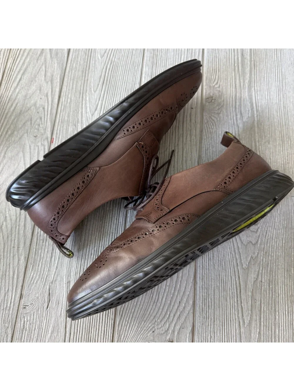 Ecco Men’s ST.1 Hybrid Cap Toe Derby Oxfords Shoes  Leather Brown 44 / US 10.5